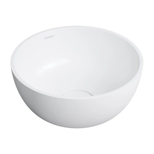 Shell M+  Aufsatzwaschtisch, Ø35 cm Weiß glänzend (BP)