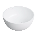 Shell M+  Aufsatzwaschtisch, Ø35 cm Weiß glänzend (BP)