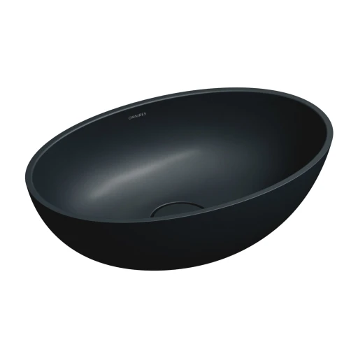 Shell M+  Aufsatzwaschtisch, 50 x 32 cm  Black lava matt (BLV)