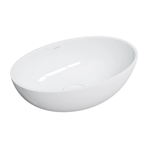Shell M+  Aufsatzwaschtisch, 50 x 32 cm  Weiß glänzend (BP) SHELL500UNBP