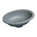 Shell M+  Unterbauwaschtisch,  38 x 25 cm  Ash grey matt (AG) SHELL380UPAG