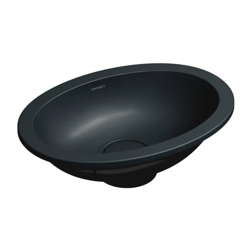 Shell M+  Aufsatzwaschtisch,  38 x 25 cm   Black lava matt (BLV)
