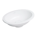 Shell M+ ,Unterbauwaschtisch 38 x 25 cm Weiß matt (BM)SHELL380UPBM