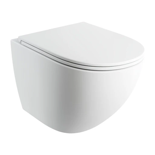 Ottawa Comfort Wand-WC SILENT POWER™ mit WC-Sitz mit Absenkautomatik,54 x 37 cm  Weiß matt (BM)