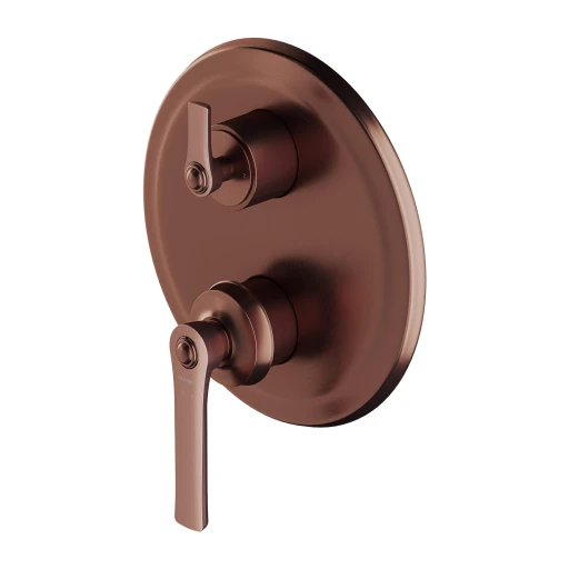 Armance Unterputz-Badewannen- und Duscharmatur mit 3 Ausläufen Antikes Kupfer gebürstet (ORB)