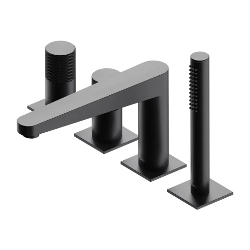 Contour 4-Loch-Badewannenarmatur Anthrazit gebürstet (AT)