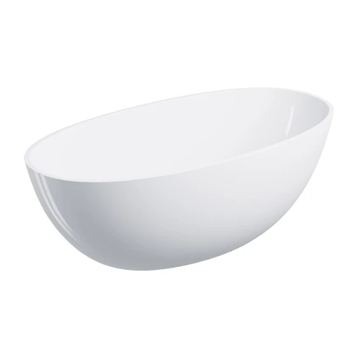 Shell M+ Freistehende Badewanne, 148 x 75 cm, Weiß glänzend (BP) SHELL148WWBP