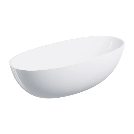 Shell M+ freistehende Badewanne, 175 x 78 cm,Weiß glänzend (BP) SHELL175WWBP