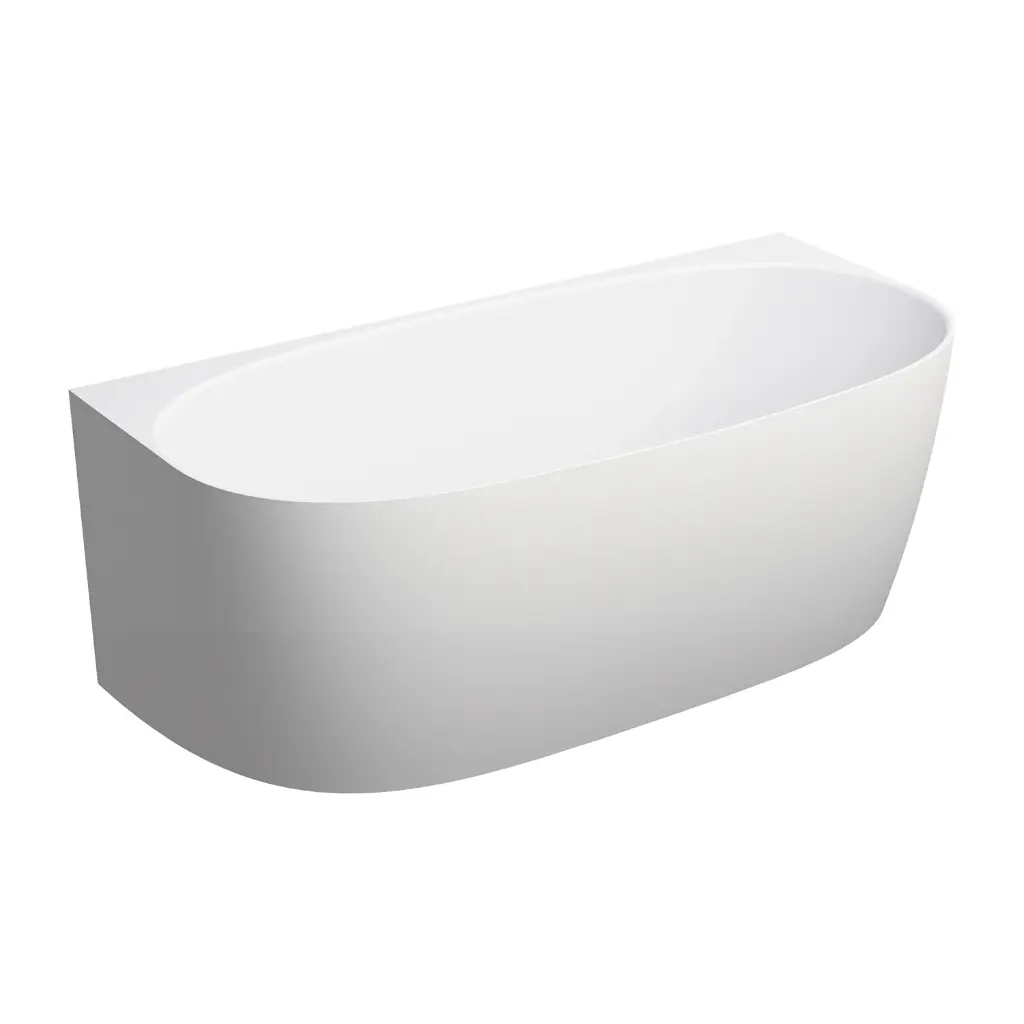Minerallguss badewanne Halbfreistehend 158x77cm CODE: VALENCIASWPBM