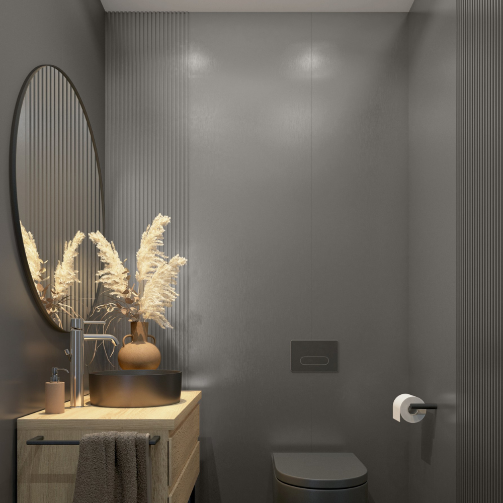 MPC Paneel Brushed Steel XL 60x265cm