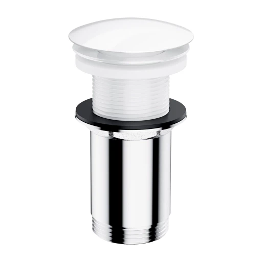 Klick-Klack-Stopfen für Waschtische ohne Überlauf Weiß glänzend (BP) A716BP