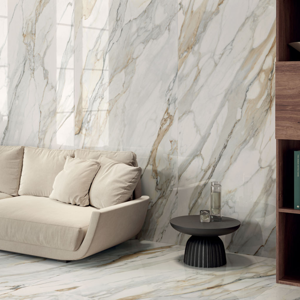  120x278cm Perpetual Venato Gold Hochglanz 6mm