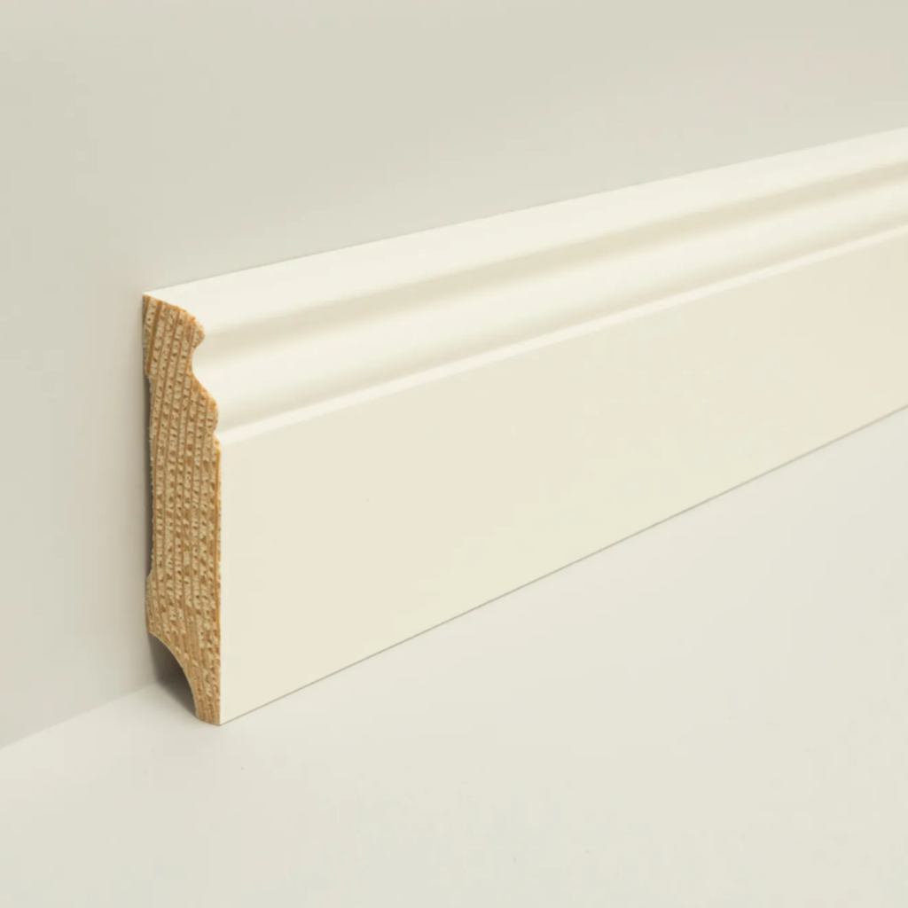Sockelleiste Kiefer weiß lackiert (9010) WL10 18x80m weiß PROF.#625NEU (SB625)