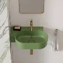 OVO M+ Aufsatz- und Wandwaschtisch - links,Olive matt (OL)55 x 36 cm OVO555UWLOL