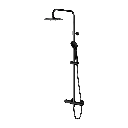 Y Aufputz-Duschsystem Schwarz seidenmatt (BLH) Y1244LUXLBL