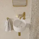 OVO M+ Aufsatz- und Wandwaschtisch - rechts,33 x 34 cm Weiß matt (BM) OVO335UWPBM
