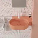 OVO M+ Aufsatz- und Wandwaschtisch - rechts, 55 x 36 cm Coral matt (CO) OVO555UWPCO