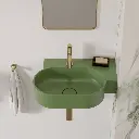 OVO M+ Aufsatz- und Wandwaschtisch - rechts,Olive matt (OL)55 x 36 cm OVO555UWPOL