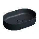 Ovo M+ Aufsatzwaschtisch, 55 x 36 cm Black lava matt (BLV) OVOUNBLV