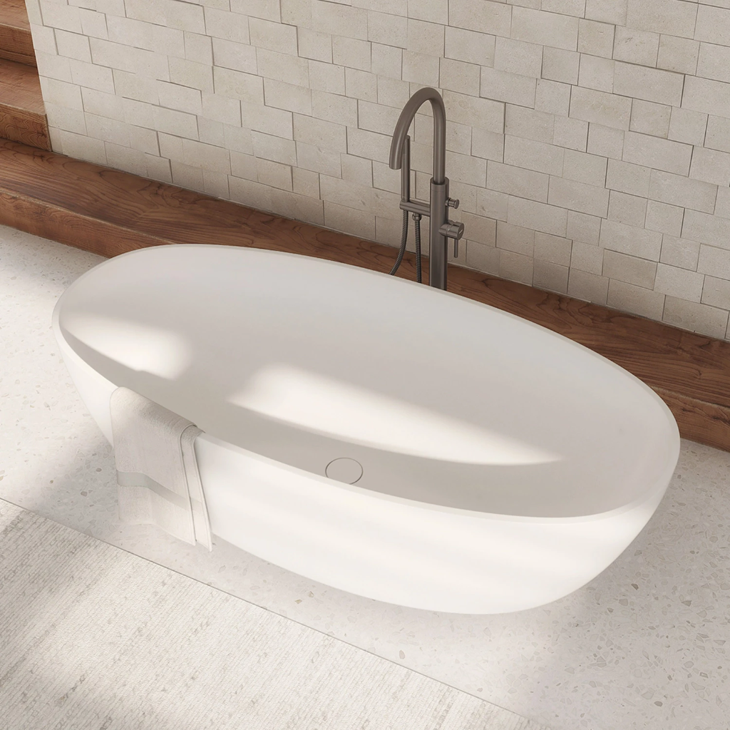 Shell M+ Freistehende Badewanne, 160 x 75 cm  Weiß matt (BM) SHELLWWBM