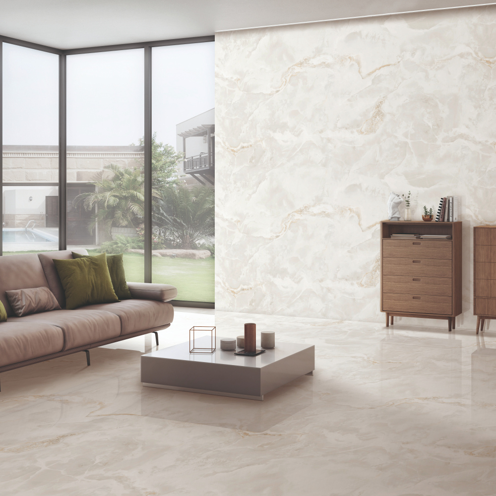  60x120cm Endless Love Onyx Ivory Hochglanz 9mm