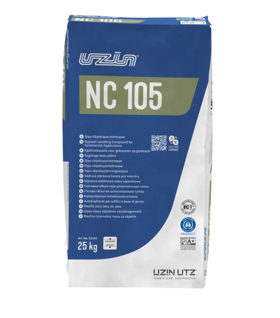 UZIN NC 105 | Spachtelmasse für Gipsuntergründe (selbstverlaufend) (25 kg) 