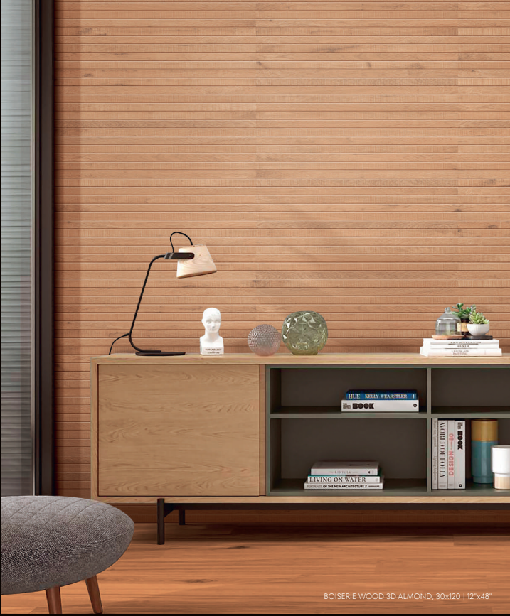 30x120cm Baiserie Almond 3D Wood 10mm