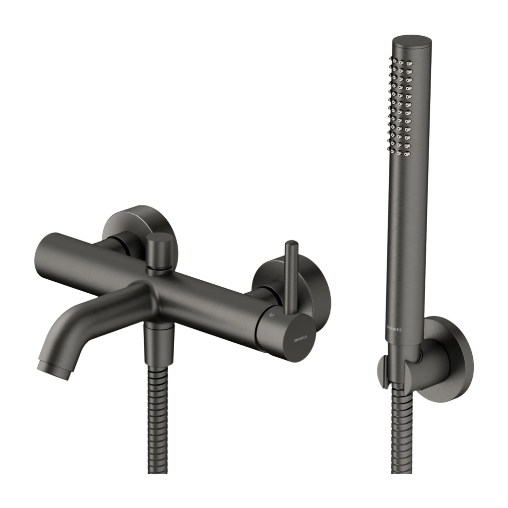Y Badewannenarmatur mit einem Brause-Set Graphit gebürstet (GR) Y1231GR