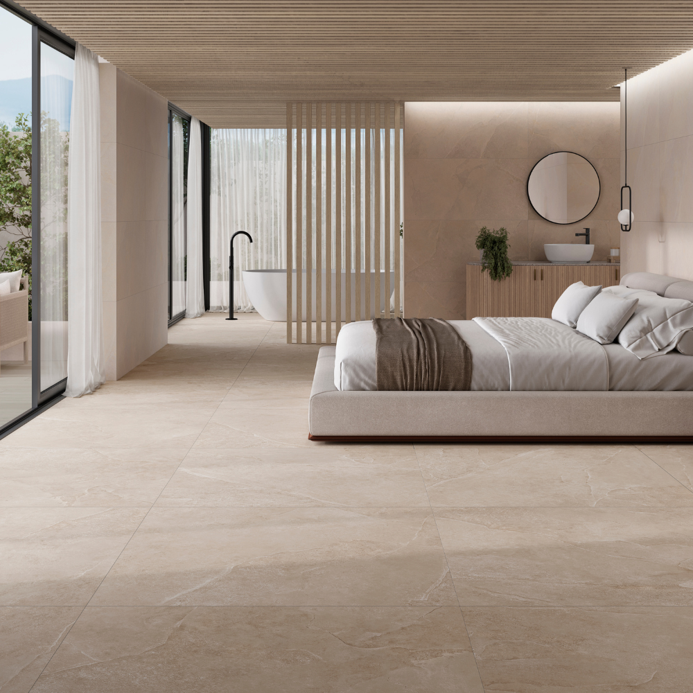 120x120cm Stone Cream  Matt  9mm