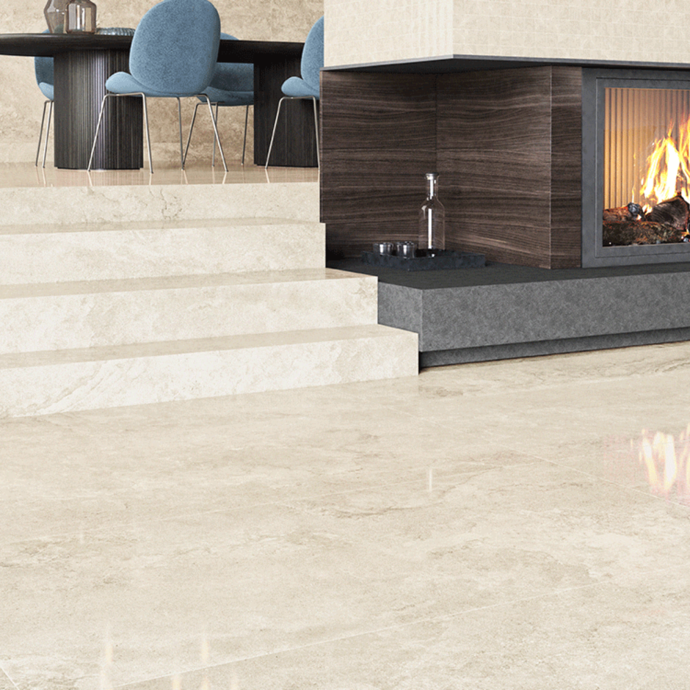 120x120cm Capadocia Sand Hochglanz  9mm 