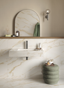 Waschbecken Calacatta Gold Hochglanz Handgemacht