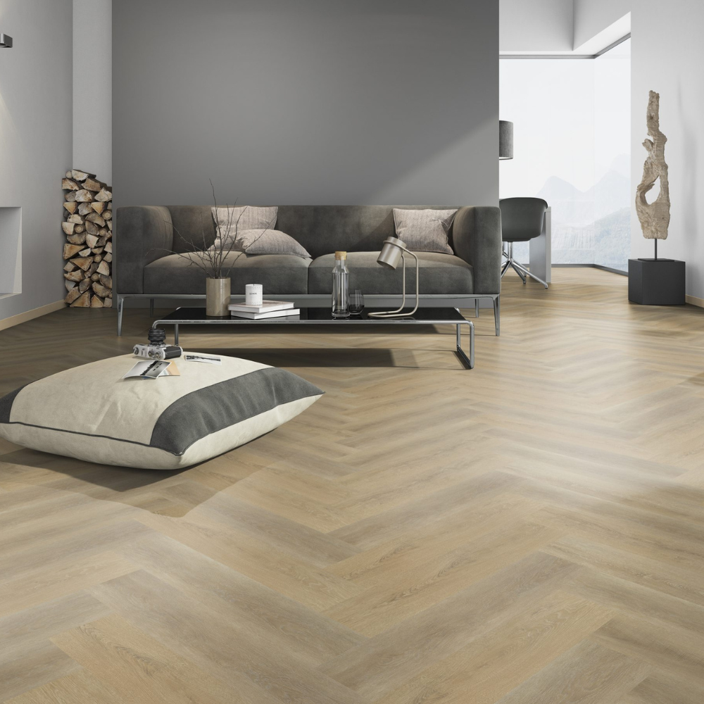 Fischgrät Klick Vinyl Sawcut Oak Natural 122 x 610 x 4,5mm (OFD-030-174)
