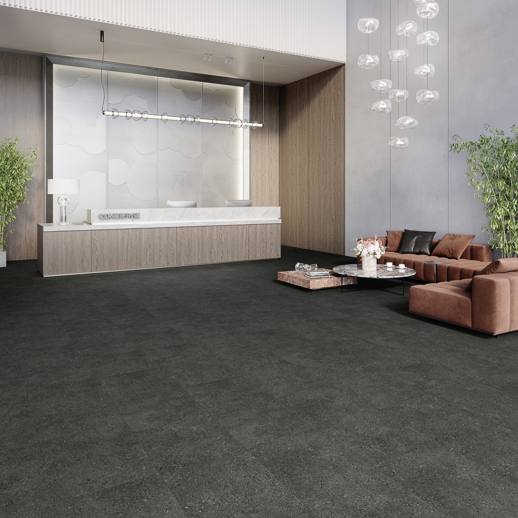 DESIGN 555 Evolut 5920 Black Terazzo Klebe Vinyl 2,5mm/NS 0,55  98,6 cm x 49,3 cm 