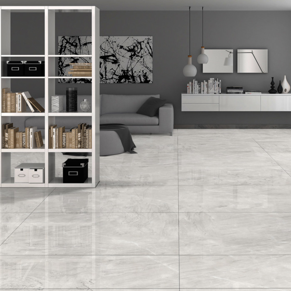 80x80cm Marmi Amani Bianco Hochglanz 9mm