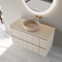 POLE-Kommode aus Marine-Sperrholz 80x45x54 Greige Matte PL080.G 