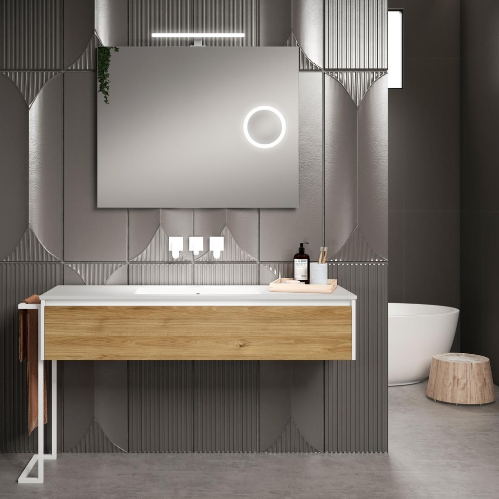 Ebene LED-Wandleuchte für Spiegel. Glänzende Oberfläche LVL.030.B 