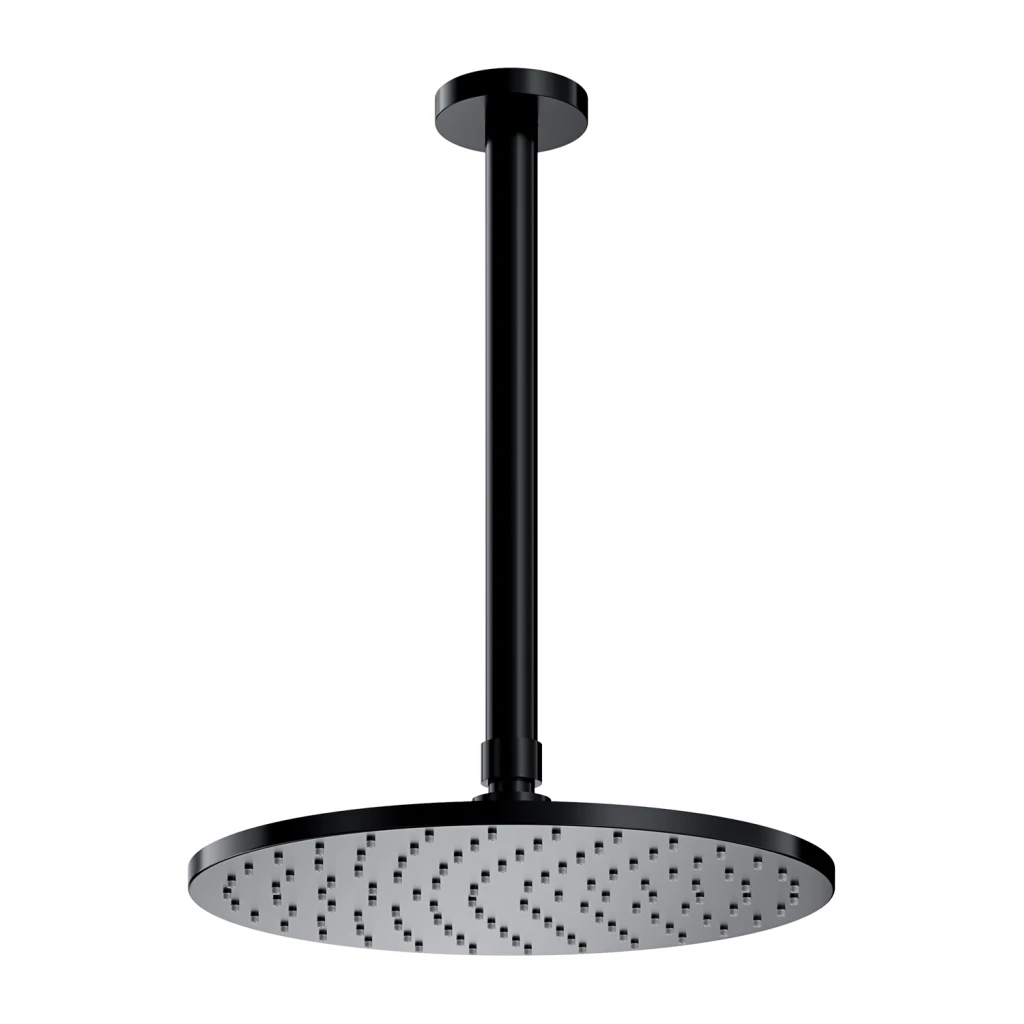 SLIMLINE Kopfbrause mit Decken-Brausearm  Schwarz seidenmatt (BLH) WSSET1BL