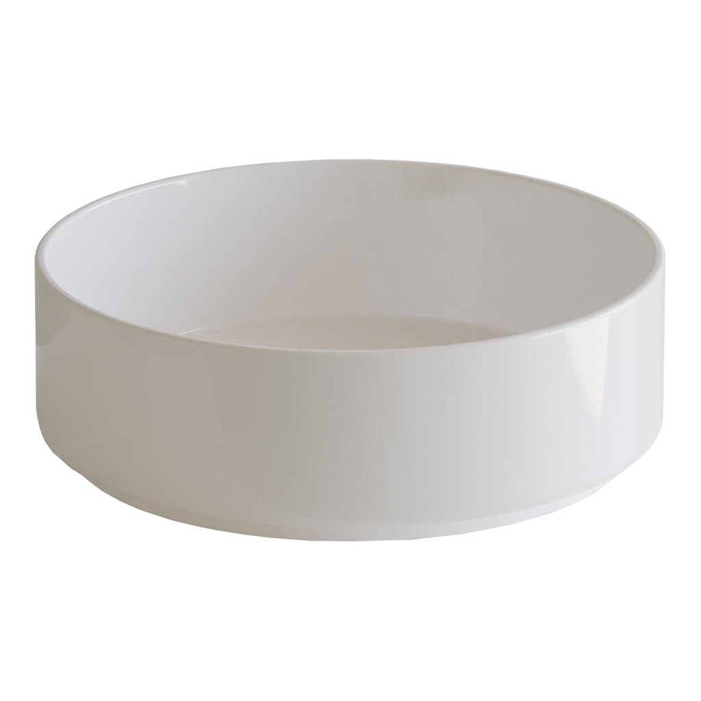 Keramikwaschbecken „Roll“. Ø 36 cm. Hochglanzweiß LUR.WB