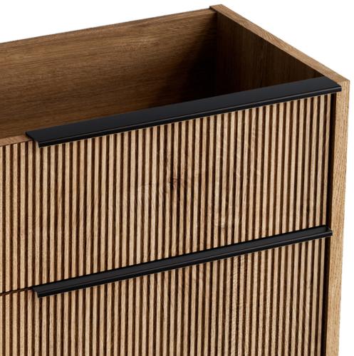 Ersatzgriff für Möbel. Breite 60 cm (2 Stück). Ausführung: Mattschwarz T.030.060.NEGRO
