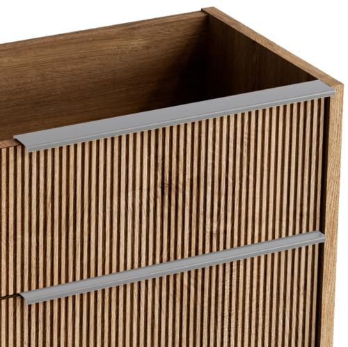 Ersatzgriff für Möbel der Serien Trend und Reel. Breite 40 cm (2 Stück). Oberfläche: satinierter Edelstahl T.040.080.INOX