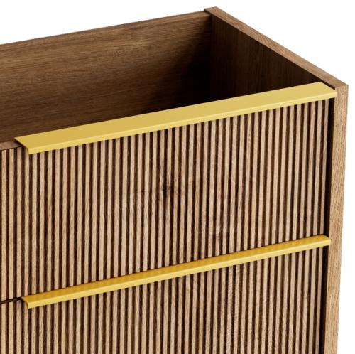Ersatzgriff für Möbel. Breite 60 cm (2 Stück). Oberfläche: gebürstetes Gold T.030.060.ORO