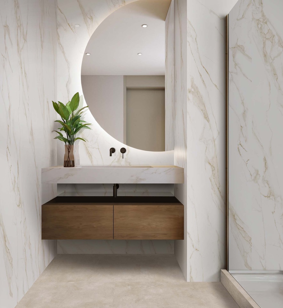  SPC Wandpaneel 120x280x0,37cm Ultra matt Calacatta Gold