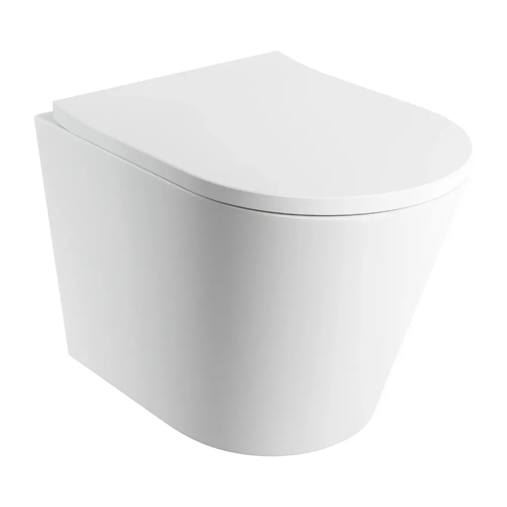 Wand-WC mit WC-Sitz mit Absenkautomatik, 52 x 36 cm