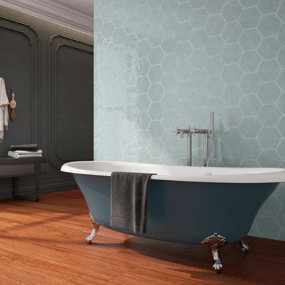 15x17,5cm ARTISAN Hexagon Sky Glossy 9mm