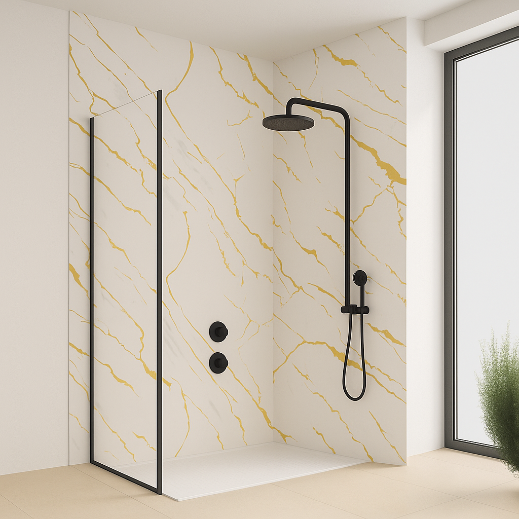 AFloor Wall Paneel Golden Wave 122x260cm (Hochglanz)