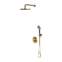 Y Unterputz-Duschsystem mit Thermostat Gold poliert (GL)