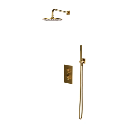 CONTOUR Unterputz-Duschsystem mit Thermostat Gold gebürstetet (GLB) 