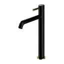 Y Waschtischarmatur hoch, Schwarz seidenmatt / Gold poliert (BLHGL) Y1212BLGL 