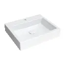 THASOS M+ Aufsatz- und Wandwaschtisch, 50 x 42 cm Weiß glänzend (BP) THASOS500BP 