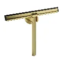 Uni Glaswischer mit Wandhalter Messing gebürstet (BSB) UN10910BSB